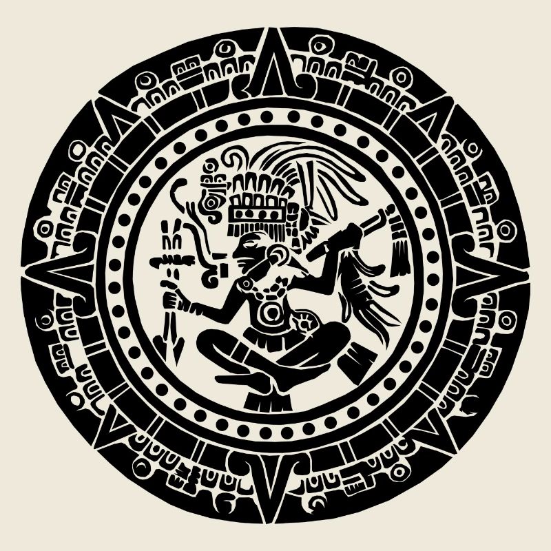 Calendrier maya - Noir