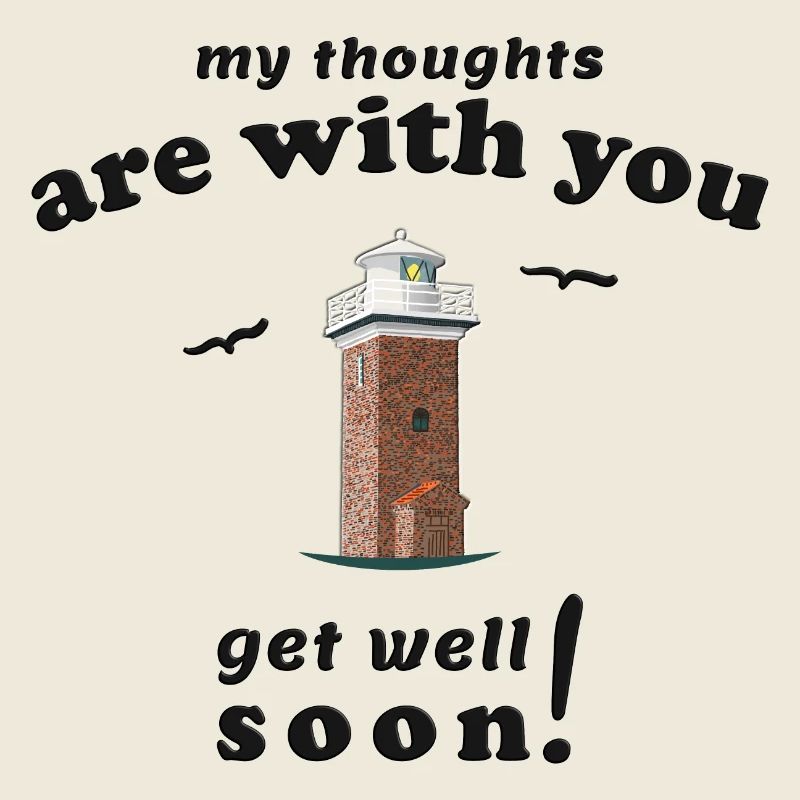 Get well soon, Heiligenhafen lighthouse, Baltic Sea