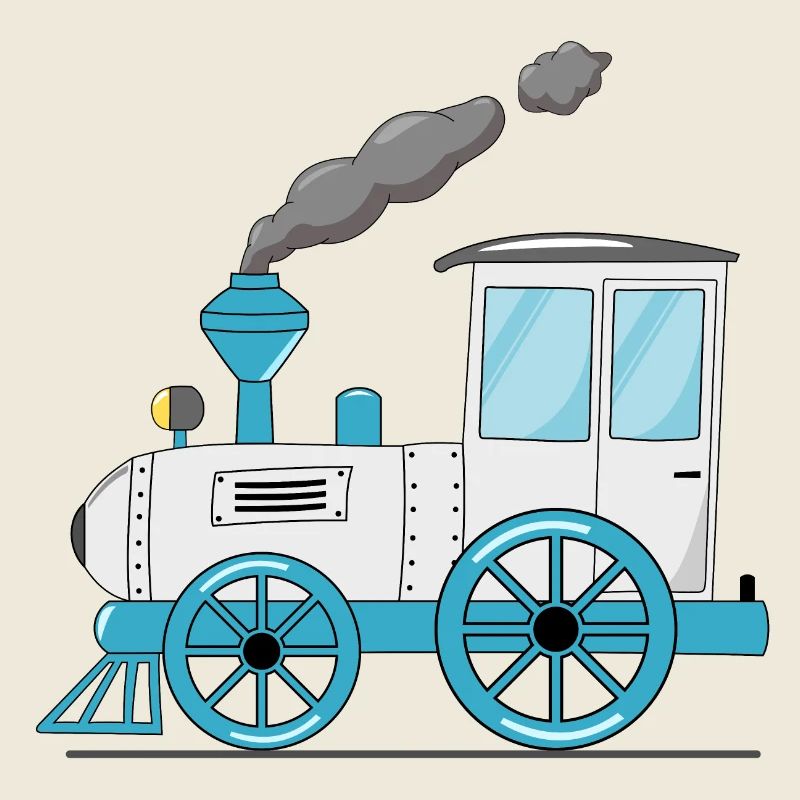 Kinderzug Eisenbahn weiß