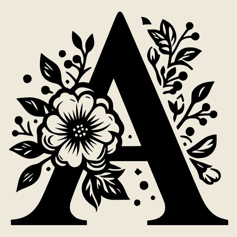 Lettre A Floral