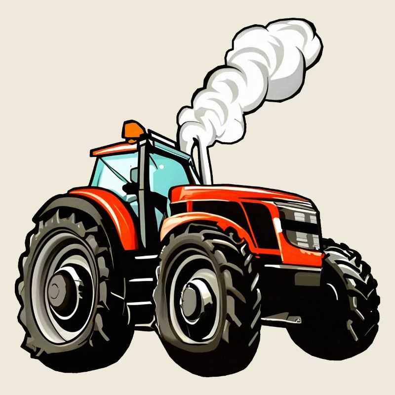 Traktor starker Qualm