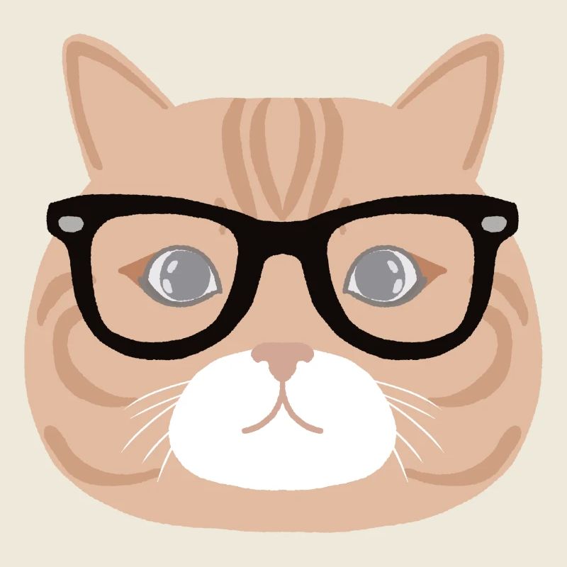 Chat à lunette