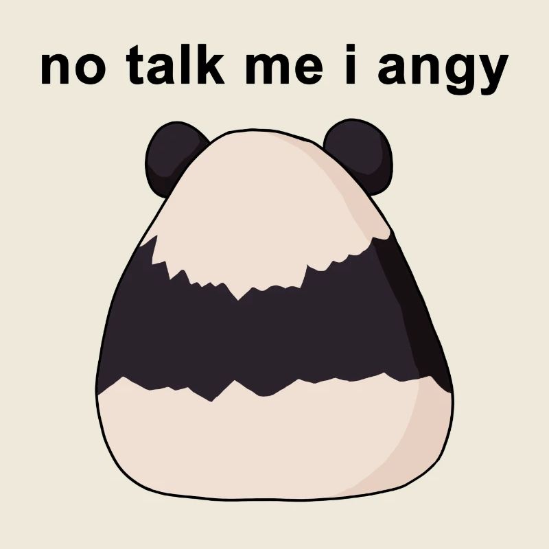 nein rede mich ich angy meme panda illustration