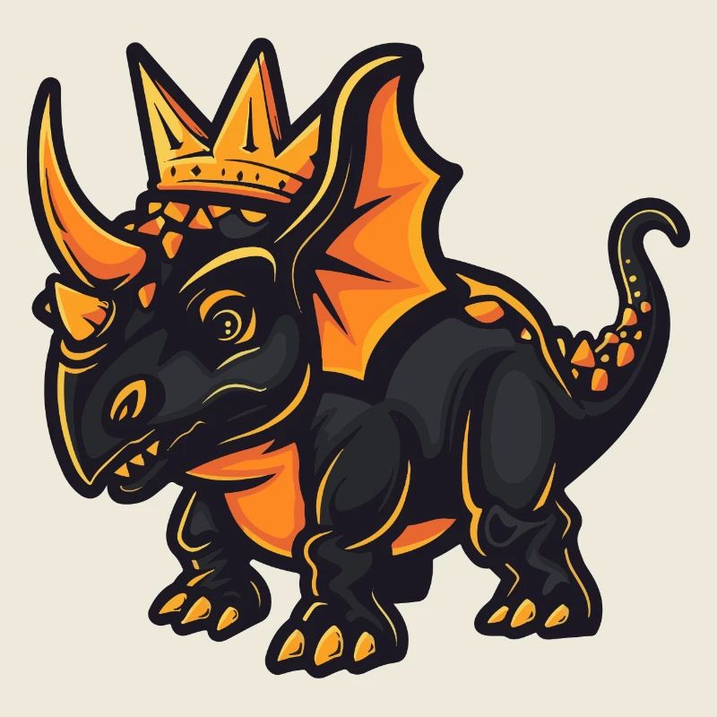 Dinosaurier triceratops Cartoon Krone
