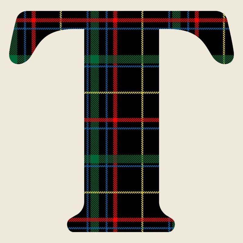 Monogrammierter schottischer Tartan t