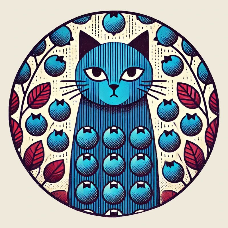 Blaubeer-Katze