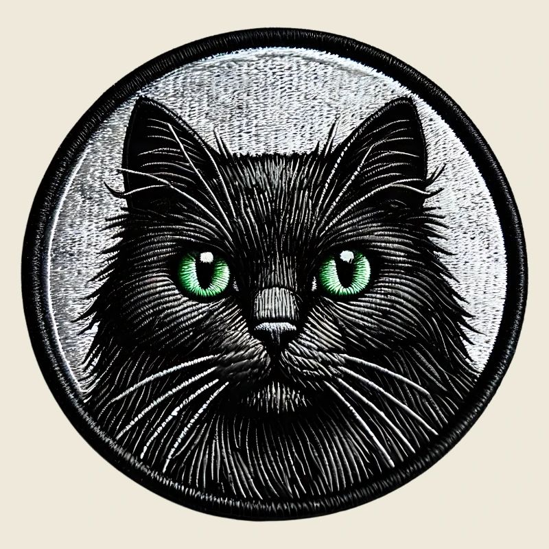 Motif mystérieux de chat noir – graphisme unique