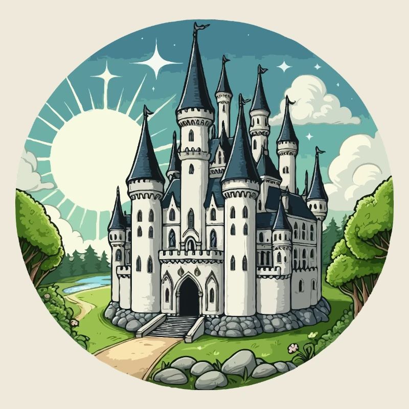 Fairytale castle white