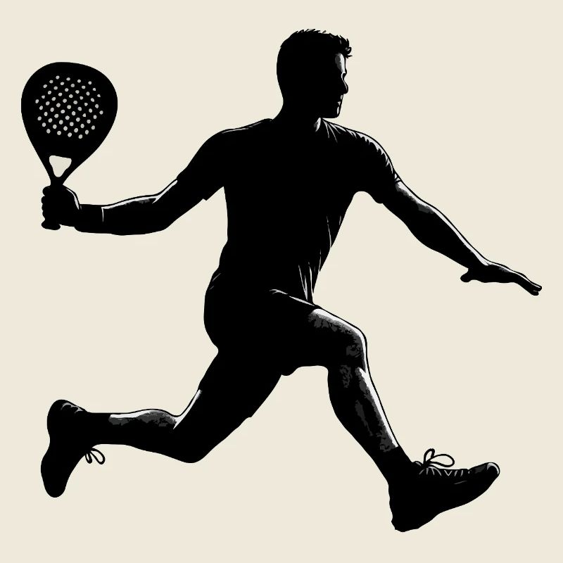 Padel player side black