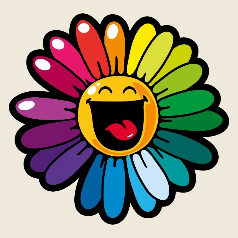 Smiley Colourful Daisy