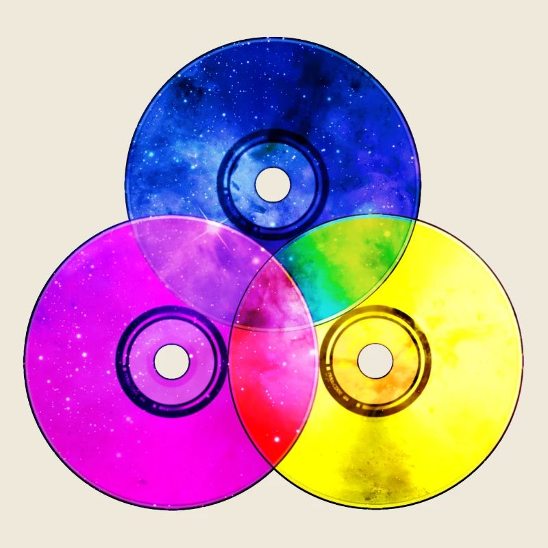 CD colorés (triangle)