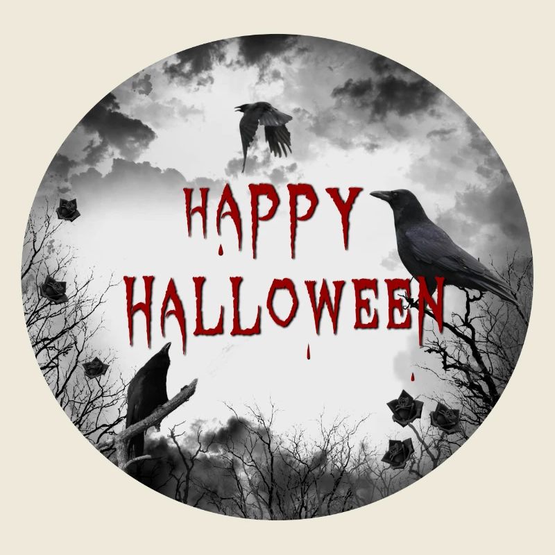 happy halloween crows