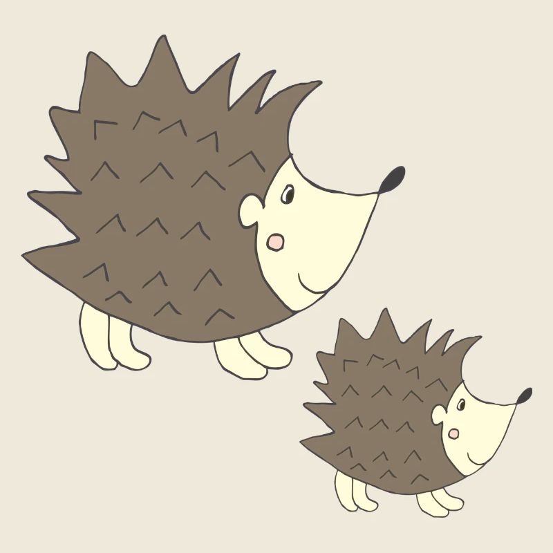 Grand hérisson et petit hérisson