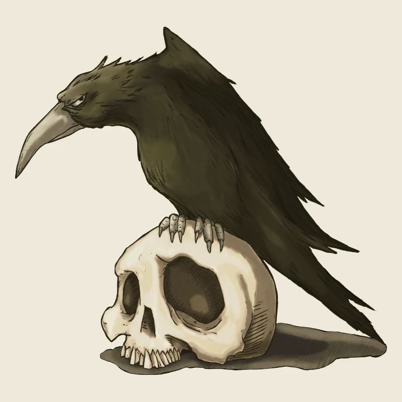 Crow and Skull