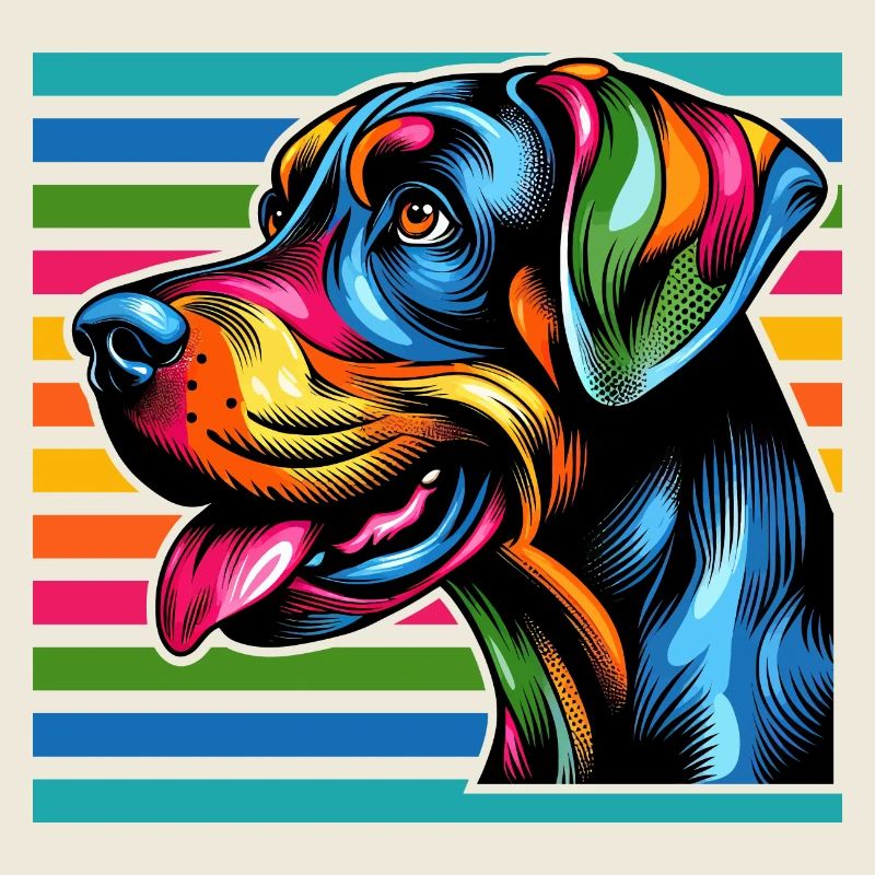 Amour de chien 6 Style Pop Art