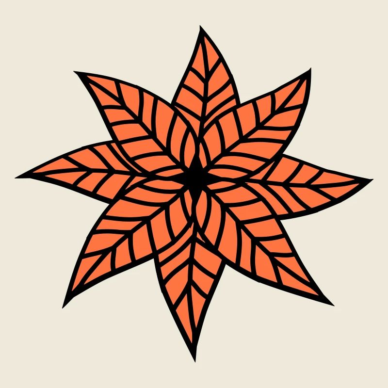 Kleines Stern Blatt Braun Hübsch Herbst Blättchen