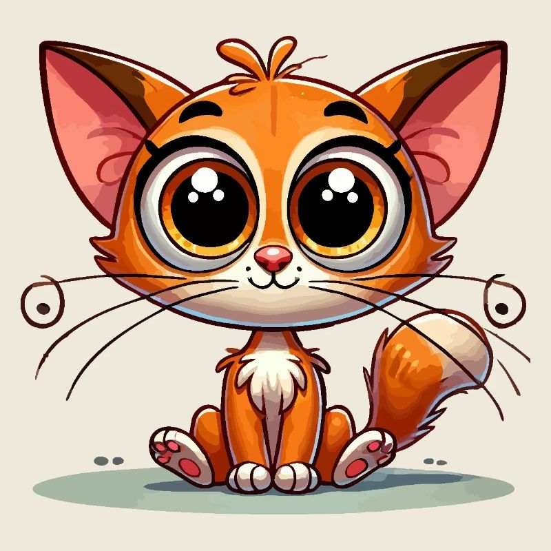 Chaton de dessin animé mignon