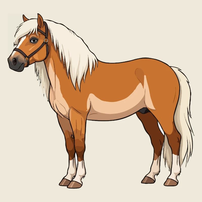 Haflinger bangs réel