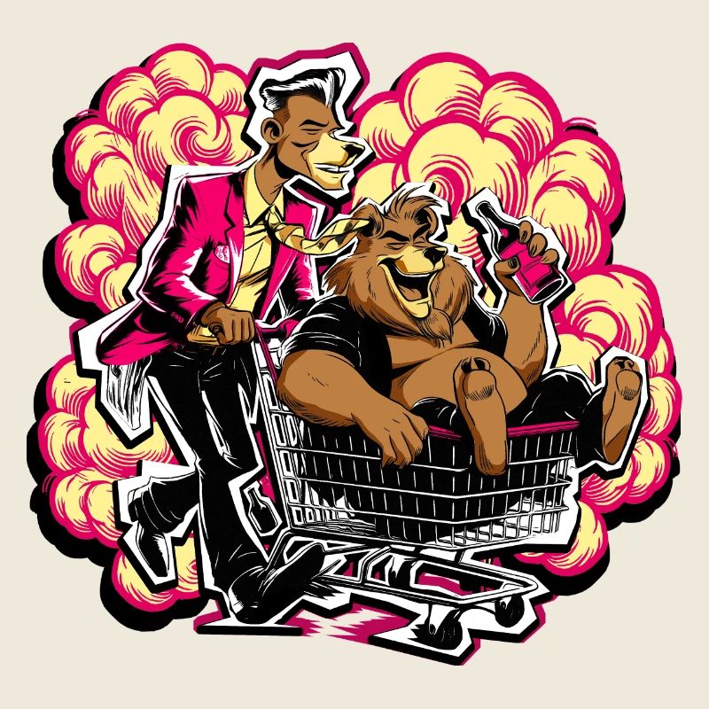 zwei Bären mit guter Laune