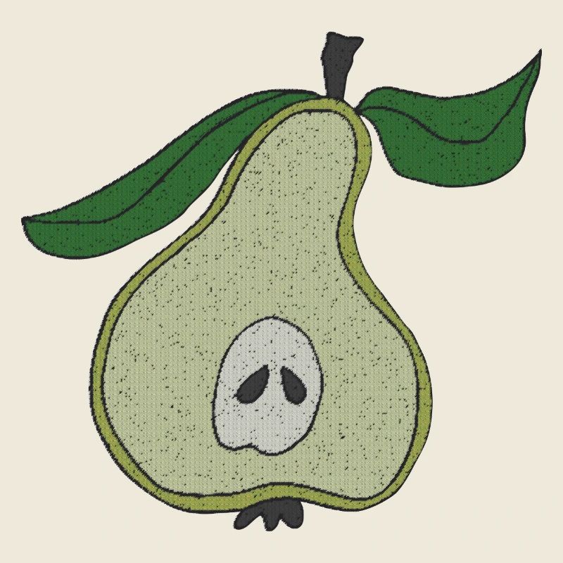 Pear-half fabric fabric