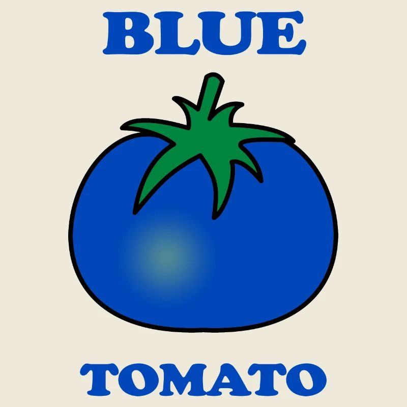 Motif amusant de tomate bleue avec tomate bleue