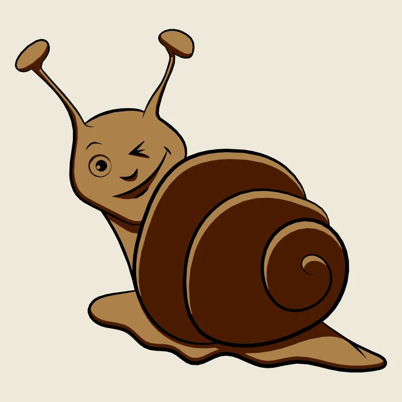 Schnecke lustig zwinkern