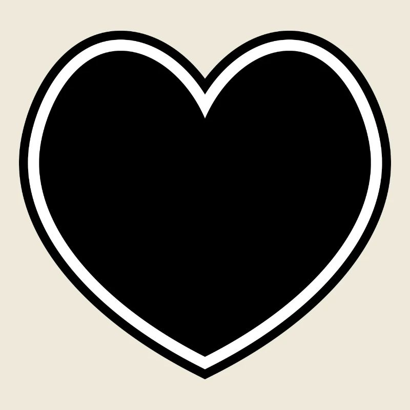 Heart black outline