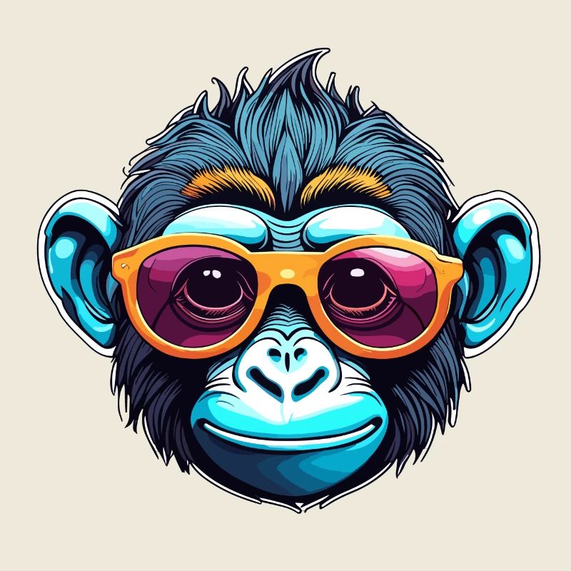 Monkey / Animal / Zoo / Wild / Comic / Sunglasses