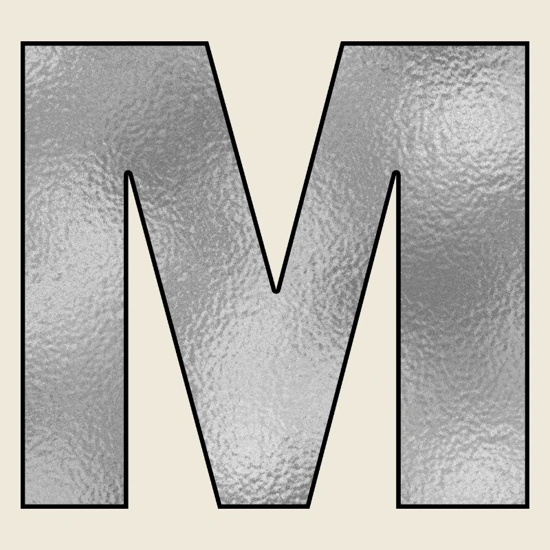 Buchstabe M Silber