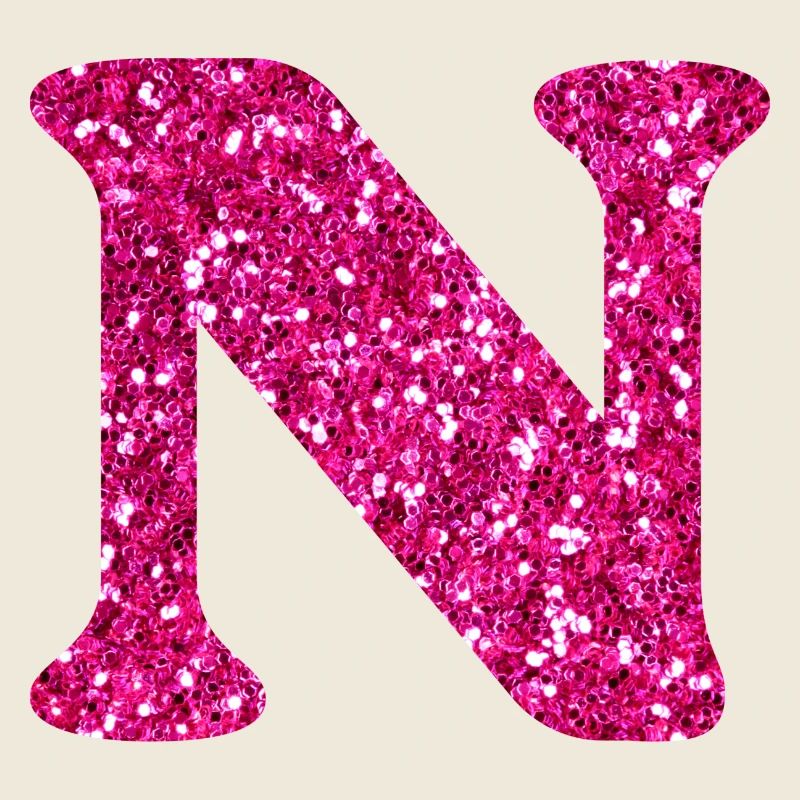 Rosa Glitzer Buchstabe n