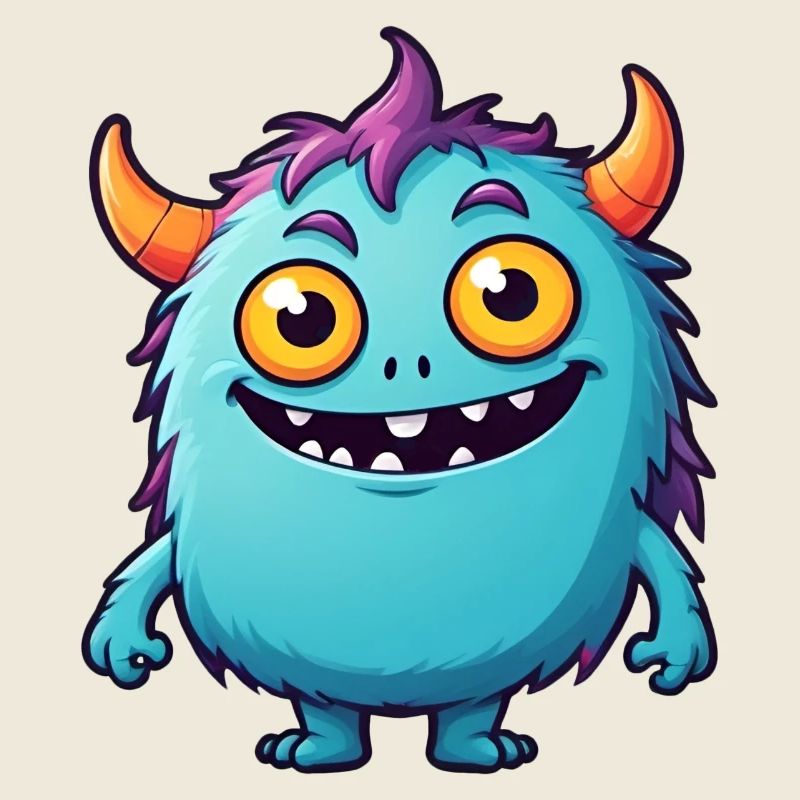 Mignon Enfants Dessin Animé Monstre