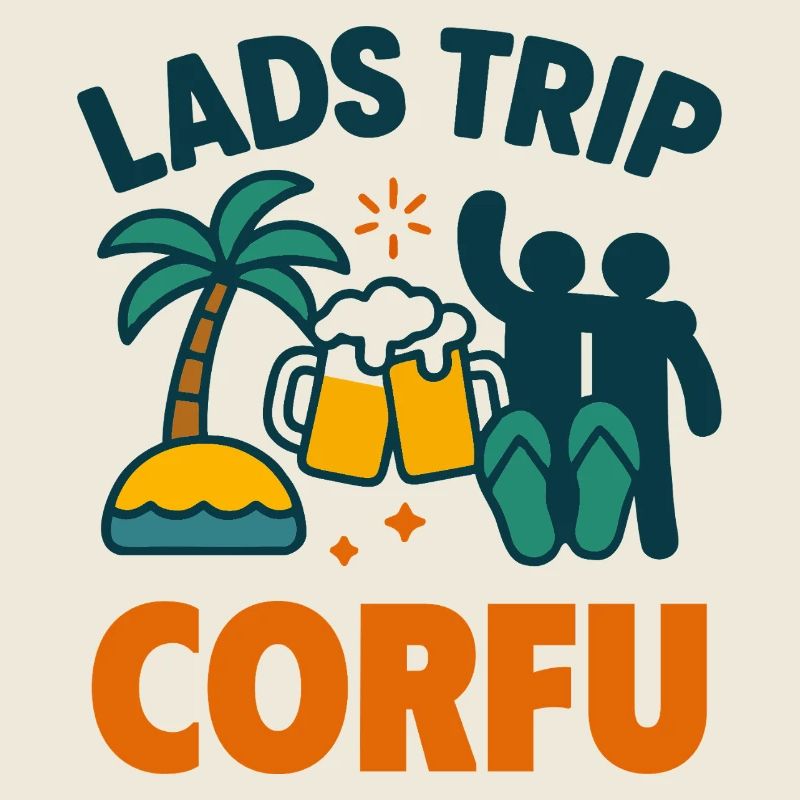 Lads Trip Korfu Urlaub Hemd