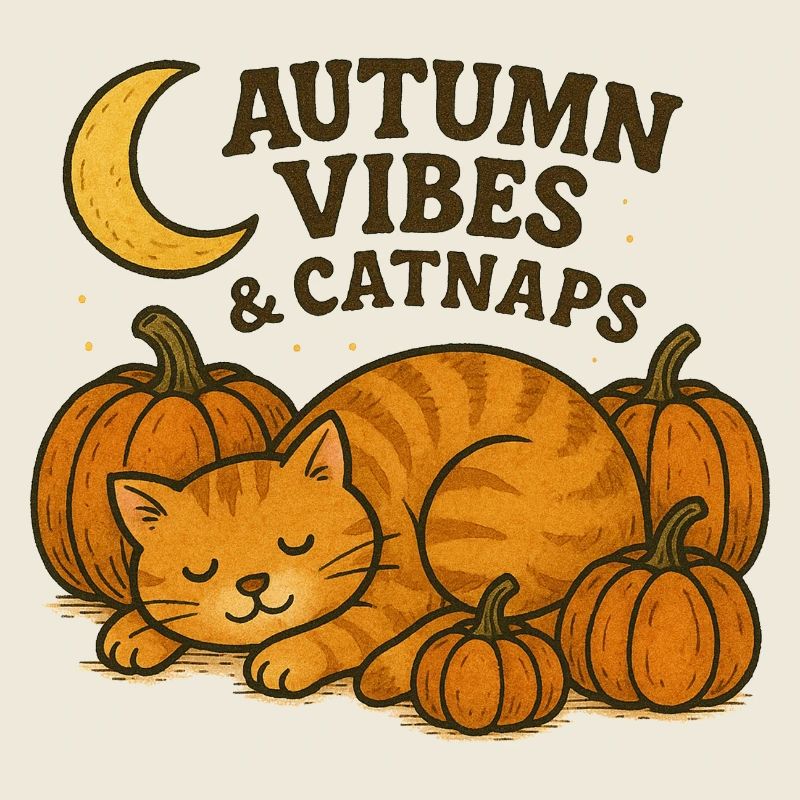 Automne Catnap Citrouille Humeur