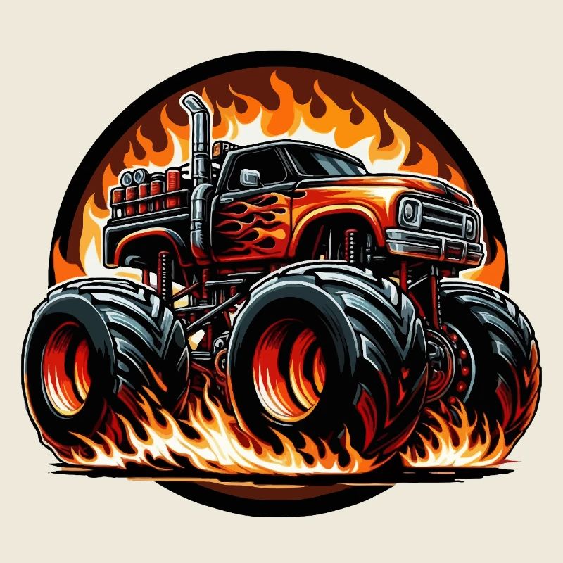 Monstertruck feurig