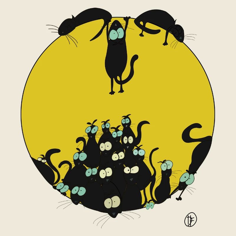 Les chats noirs vous observent