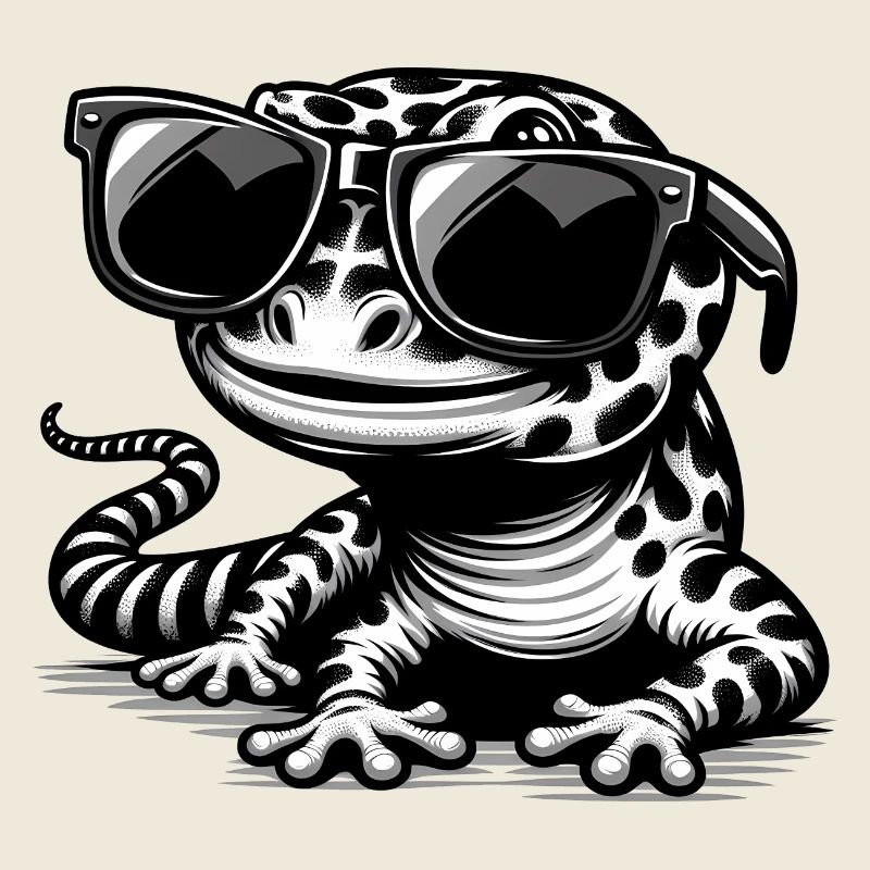 Gecko mit Sonnenbrille