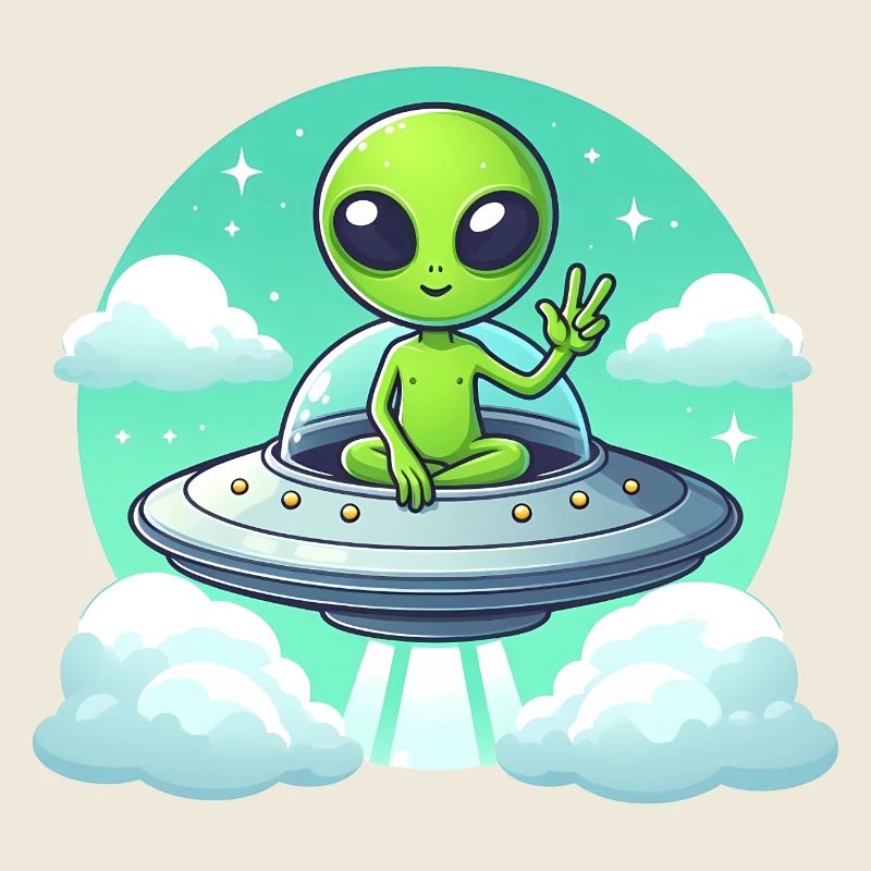 Un extraterrestre montre la paix