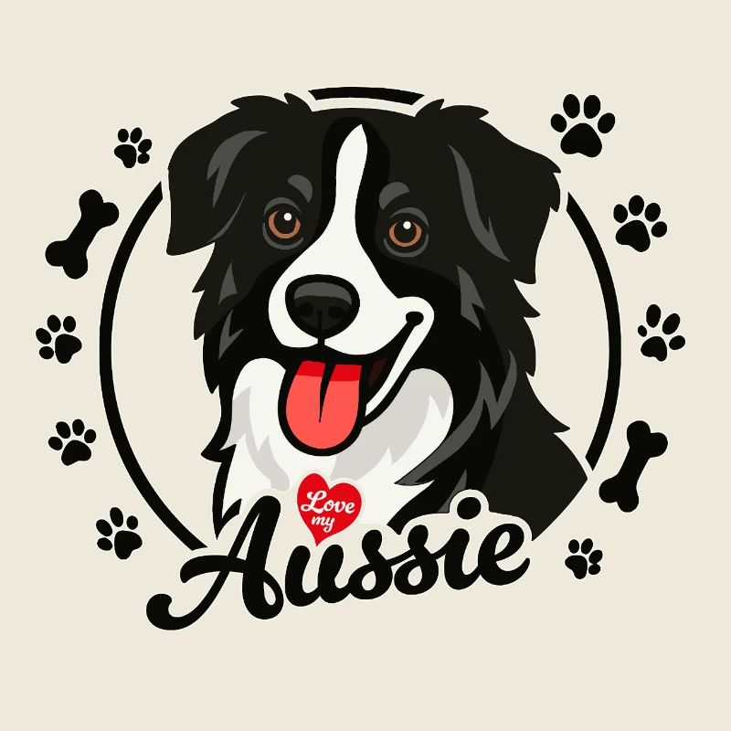 Love my Aussie (Australian shepherd) – Black bi