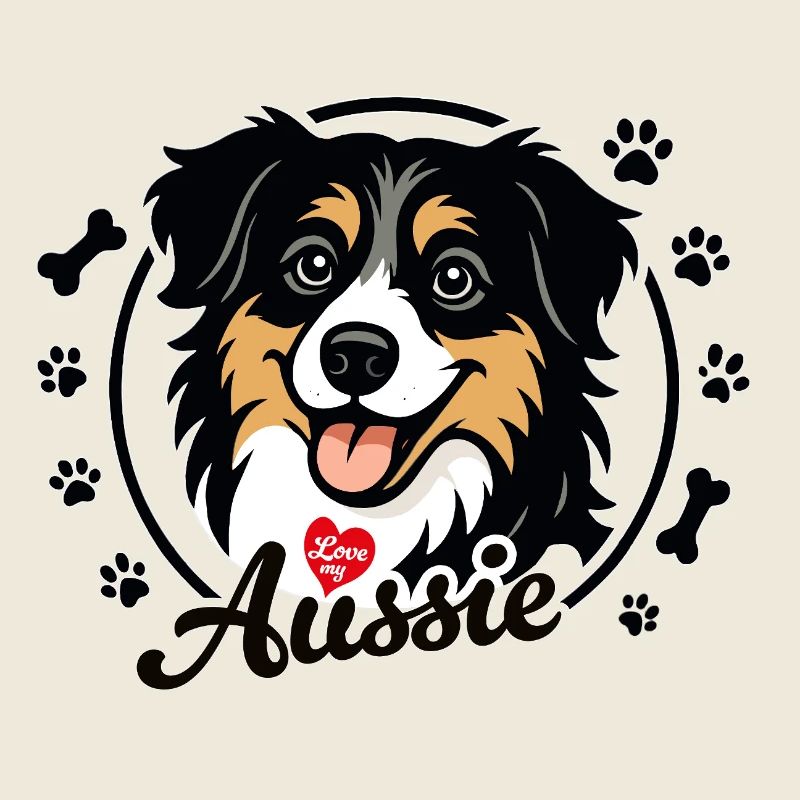 Love my Aussie (Australian shepherd) – Black tri