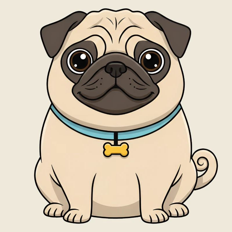 Cute Pug