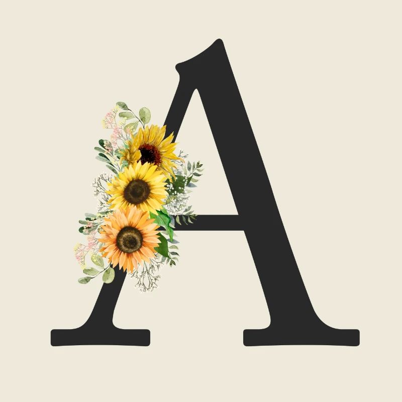 Un monogramme de tournesols