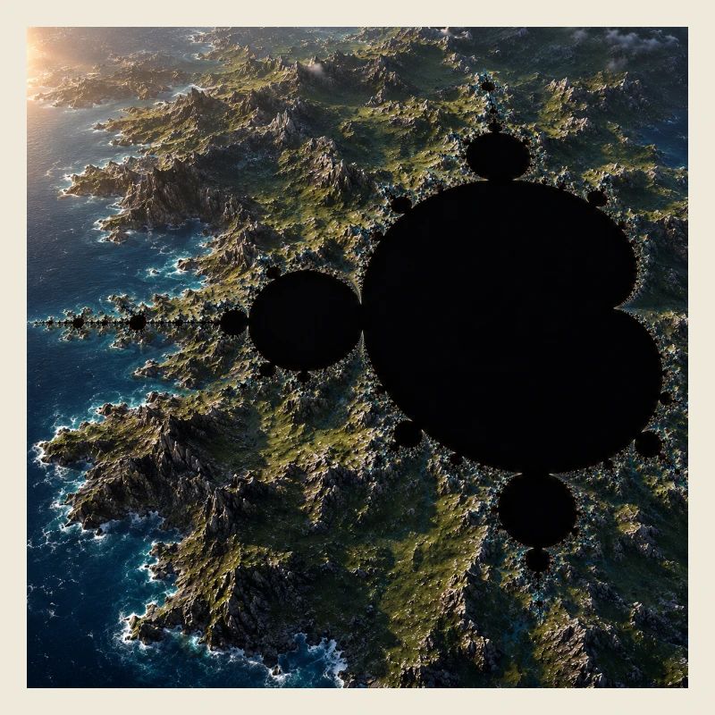 Fractale marine au-dessus de la côte