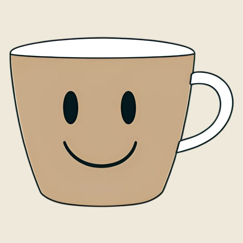 Lächelnder Kaffeebecher Design
