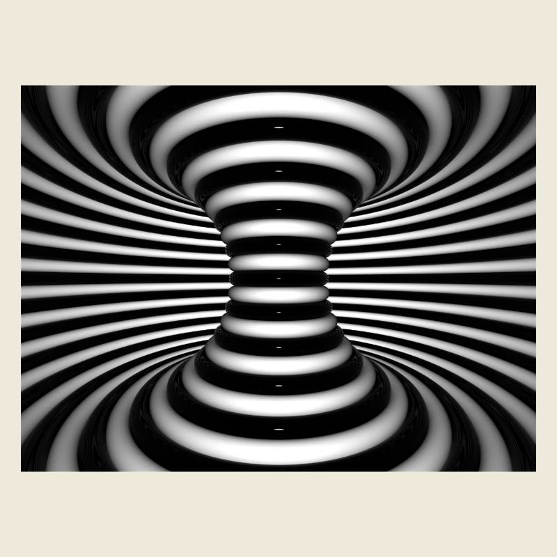 Vortex noir et blanc en spirale