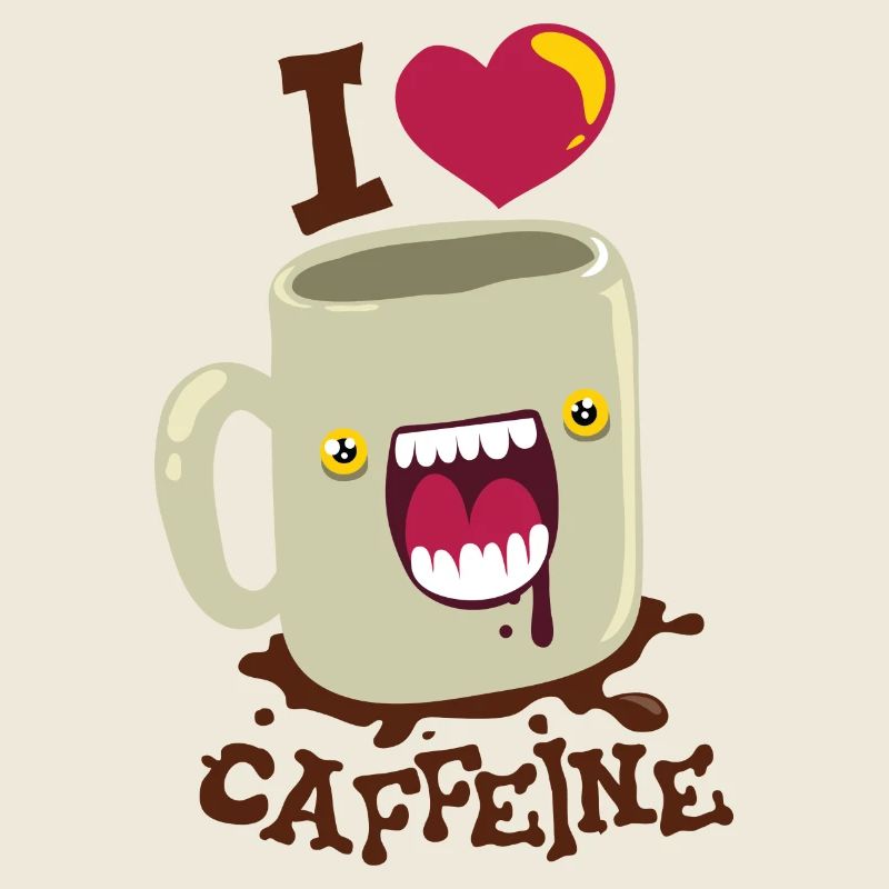 Coffee pot loves caffeine