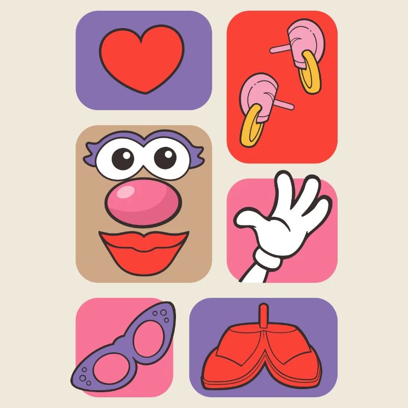 Mrs. Potato Head étalé