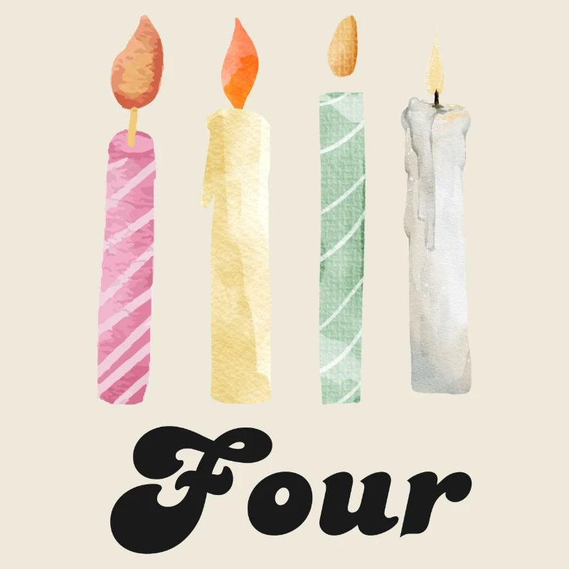 4e anniversaire bougie