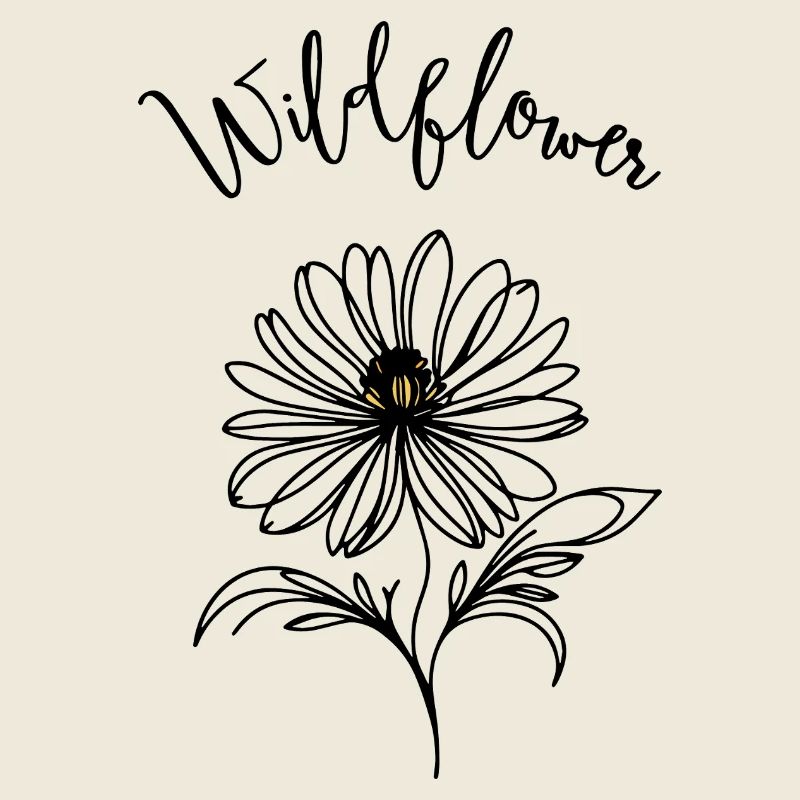 Fleur sauvage – fleur délicate avec une ligne fine