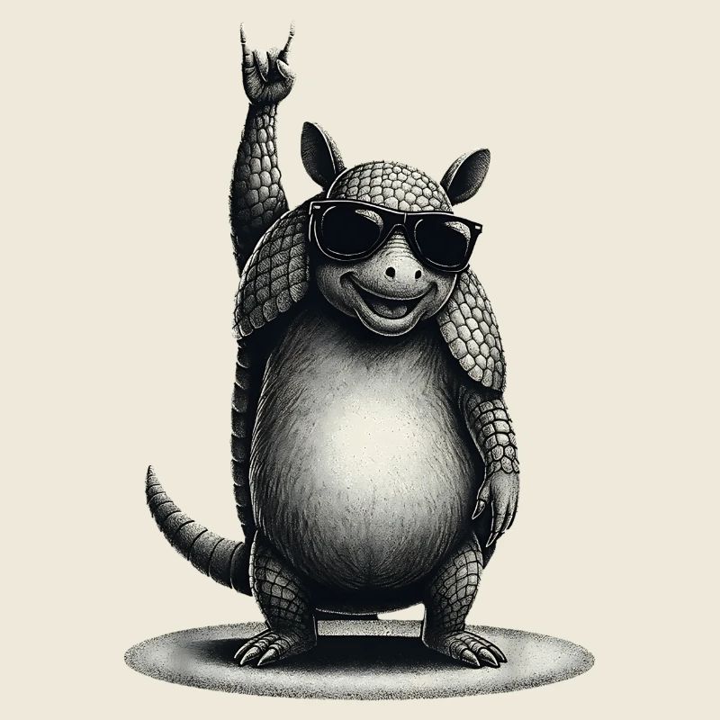 Cool Armadillo Rock Hand Design