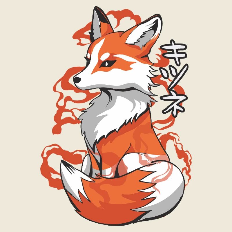 Vibranter Fox Ukiyo Stil